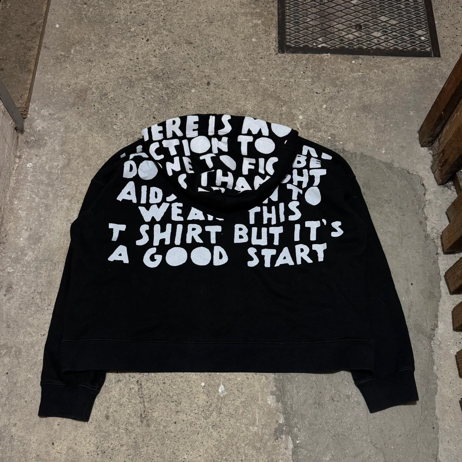 Maison Margiela F/W 2020 Maison Margiela Aids boxy cropped hoodie Size US L / EU 52-54 / 3 - 1 Thumbnail