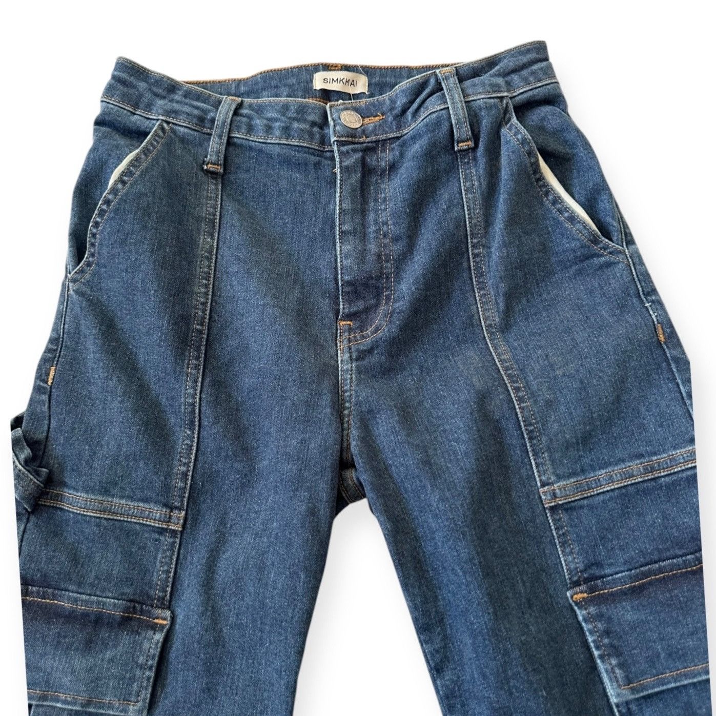 Simkhai Simkhai Blue Damen Farbe Denim Cotton Jeans, Size 26, New wi Size 25" / US 0 / IT 36 - 8 Thumbnail