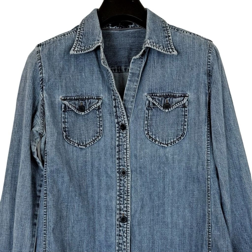 Gap GAP Women's Blue Super Cute/Chic Denim Button Down Shirt S Size S / US 4 / IT 40 - 1 Thumbnail