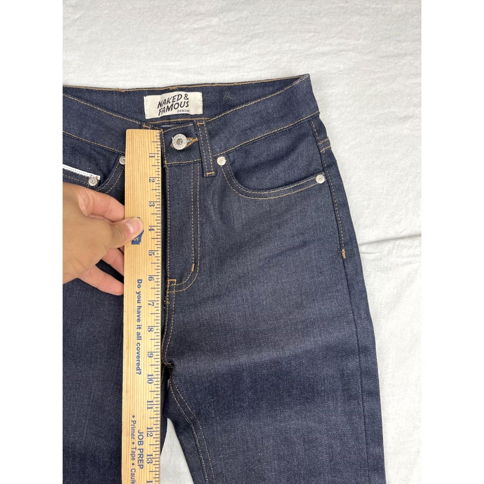 Vintage Naked & Famous Jeans Womens 25x32 Inseam High Skinny Nightshade Stretch Selvedge Jeans Size 42" / US 20 - 3 Thumbnail