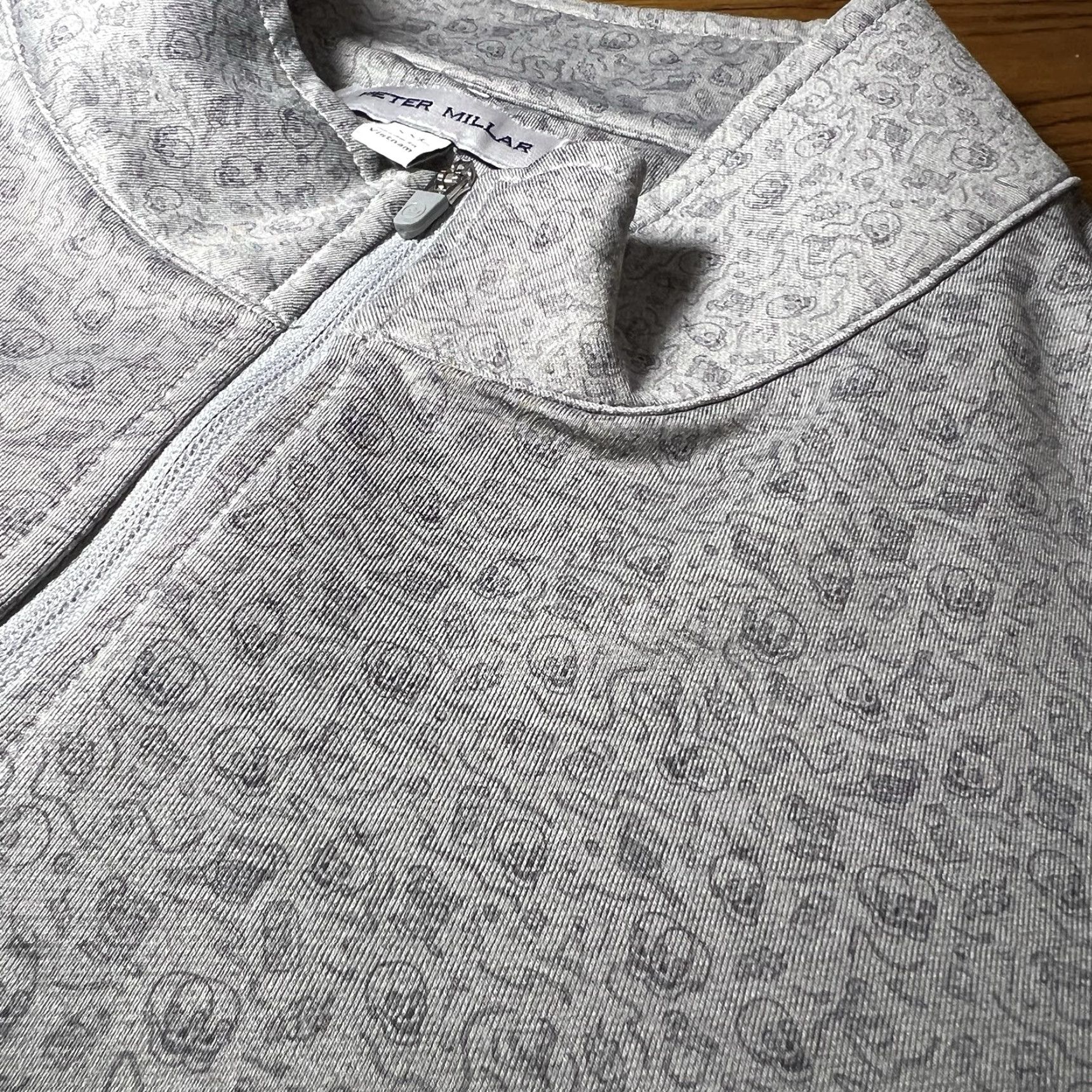 Peter Millar Peter Millar Pullover 2XL Perth Quarter Zip Dazed and Transfused Print Golf Gray Mens Size US XXL / EU 58 / 5 - 3 Thumbnail