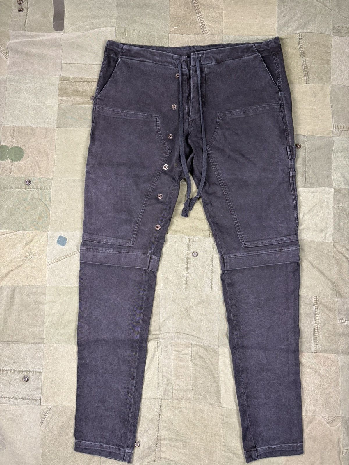Greg Lauren Black Stretch Work Pants Size US 36 / EU 52 - 1 Thumbnail