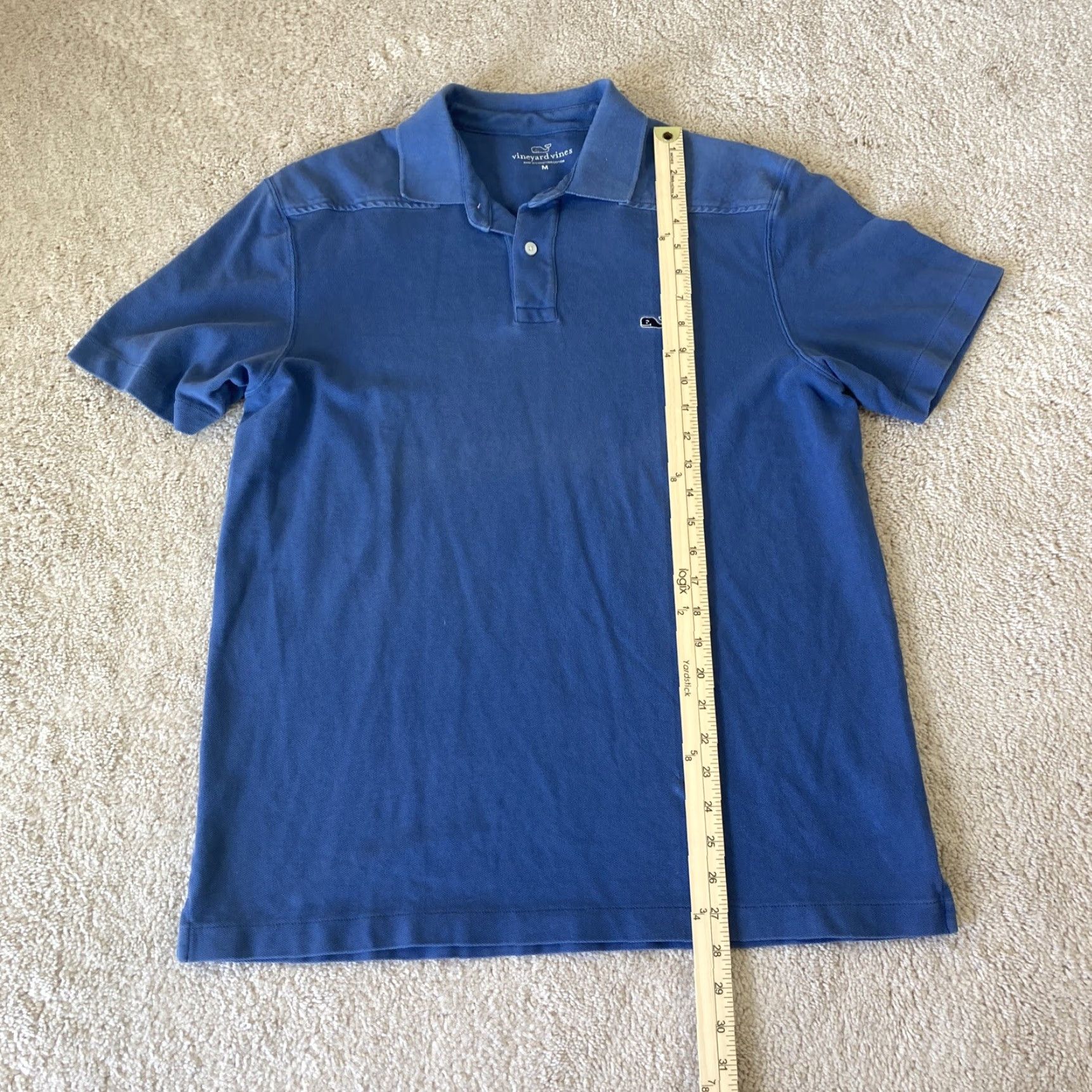 Vineyard Vines Vineyard Vines Polo Shirt Mens Medium Blue White Golf Cotton Outdoor Adult Size US M / EU 48-50 / 2 - 2 Thumbnail