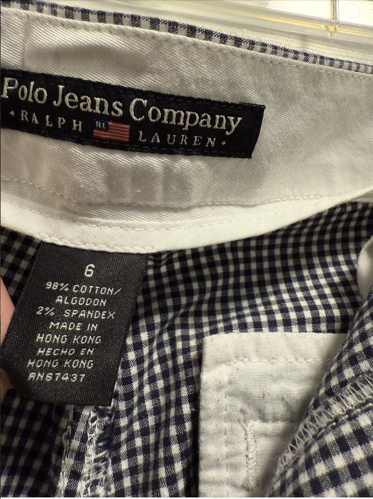 Designer Polo Jeans Company Women's Checked Pants - Size 6 Size 30" / US 8 / IT 44 - 3 Thumbnail