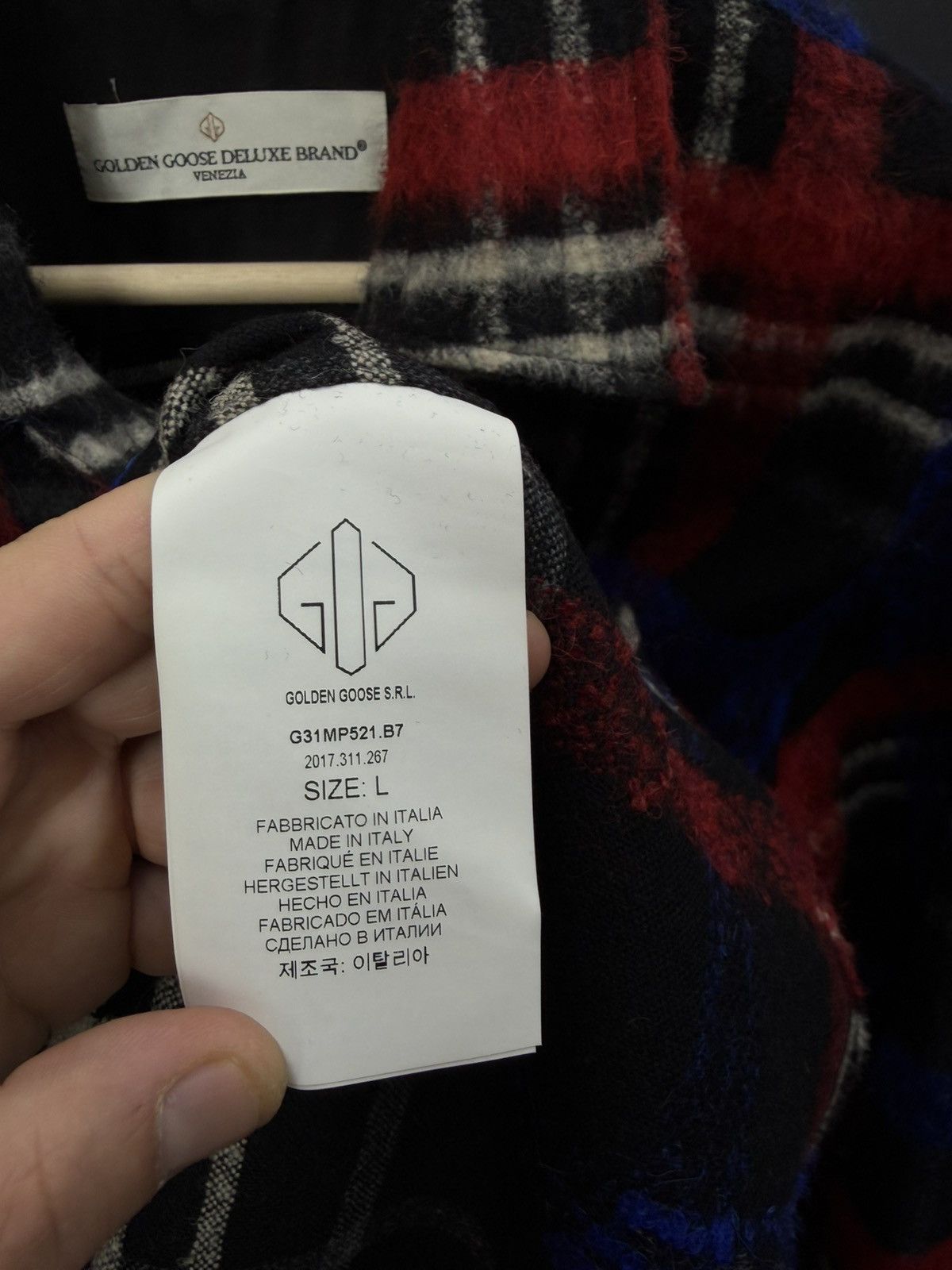 Golden Goose Golden Goose Deluxe Brand Plaid Wool Overshirt Jacket Size L Size US L / EU 52-54 / 3 - 8 Thumbnail