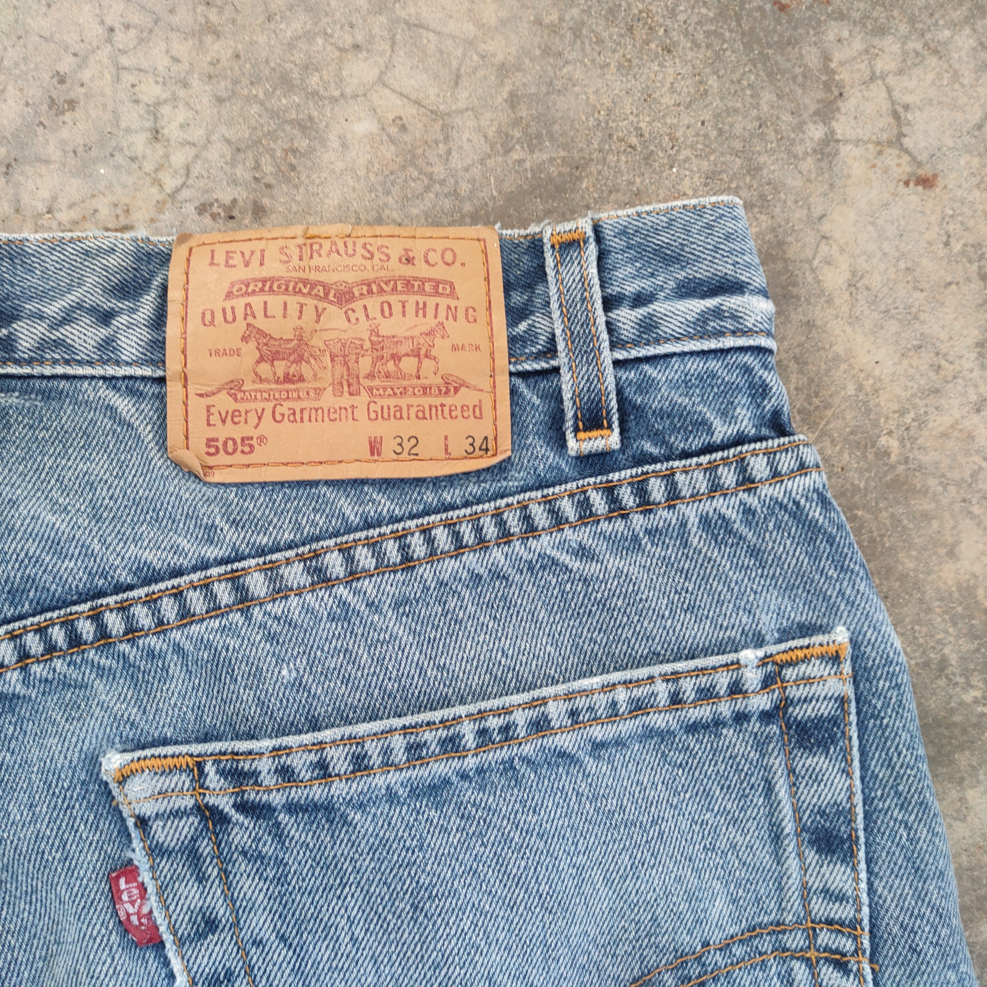 Levi's Vintage Clothing W32 LEVI'S 505 FADED DISTRESSED DENIM JEAN PANTS Size US 32 / EU 48 - 12 Thumbnail