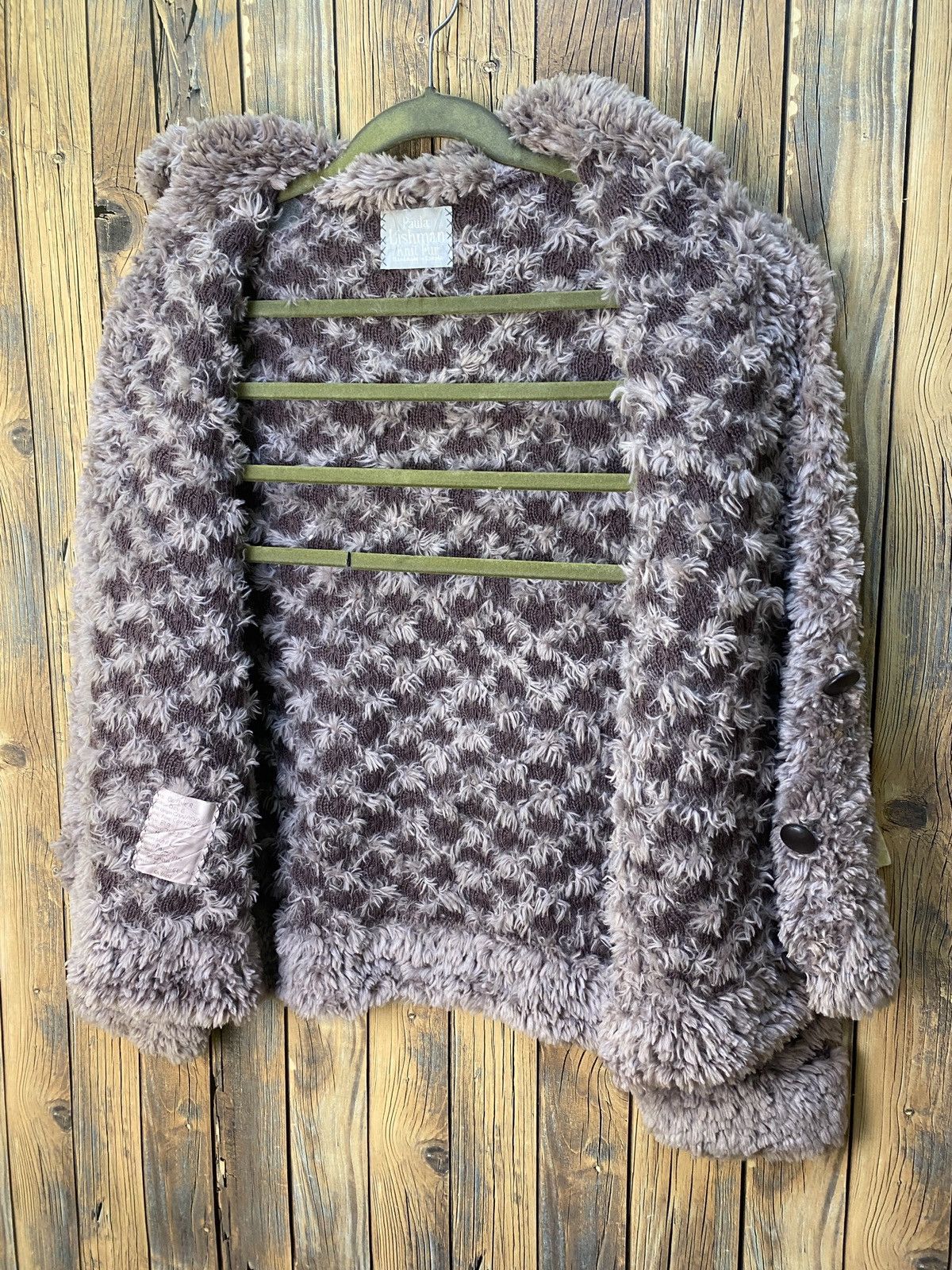 Homespun Knitwear Paula Lishman Knitted Fur Jacket - Handmade in Canada - mink Size M / US 6-8 / IT 42-44 - 6 Thumbnail
