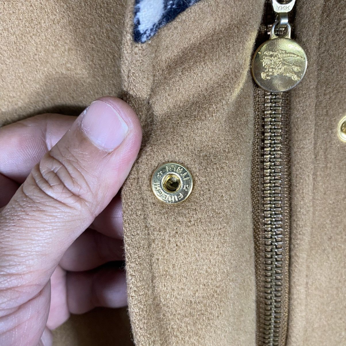 Burberry × Burberry Prorsum × Vintage Vintage Burberrys Nova Check Button Long Jacket Hoodie Size US M / EU 48-50 / 2 - 6 Thumbnail