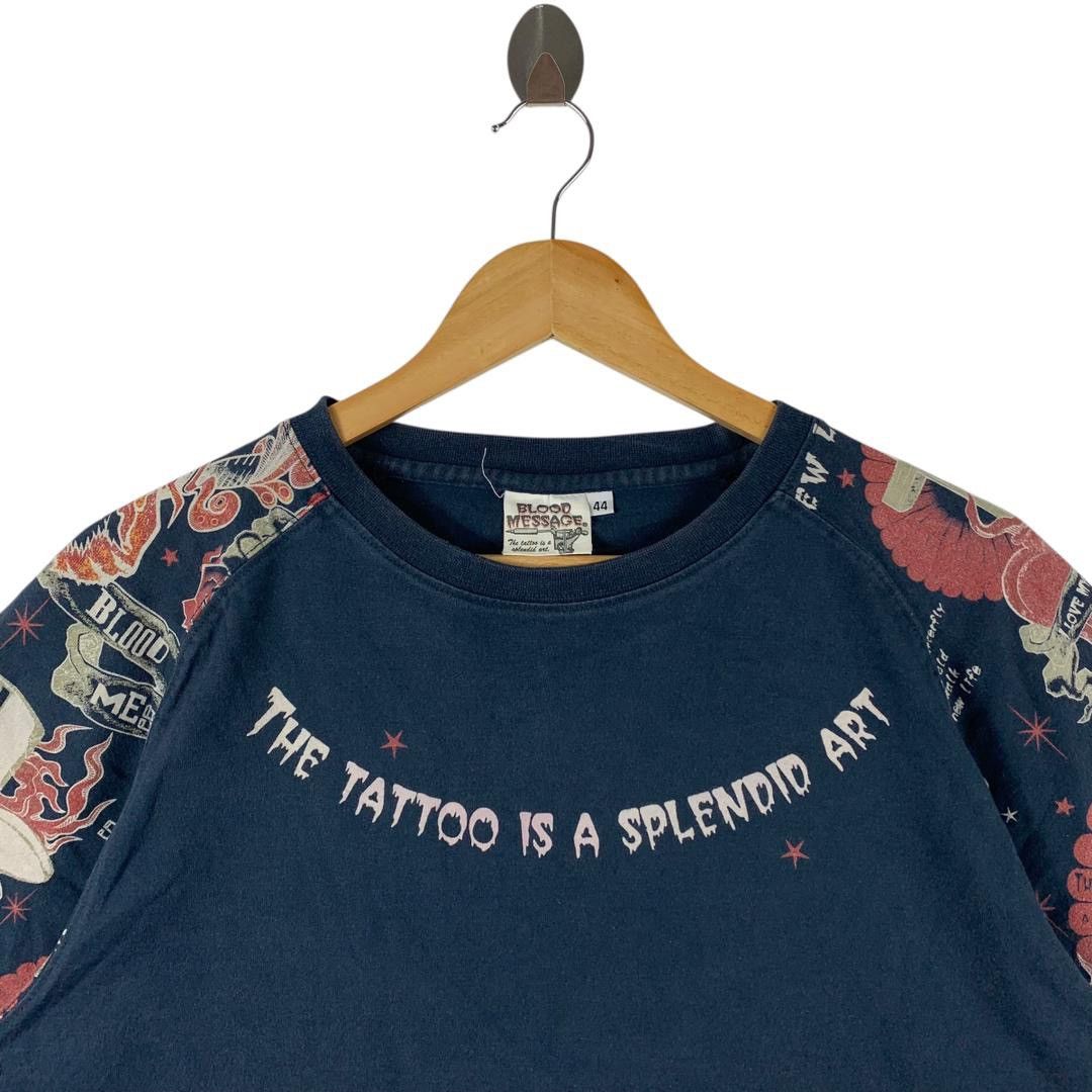 Japanese Brand Vintage BLOOD MASSAGE the tattoo is a splendid art tee Size US M / EU 48-50 / 2 - 3 Thumbnail