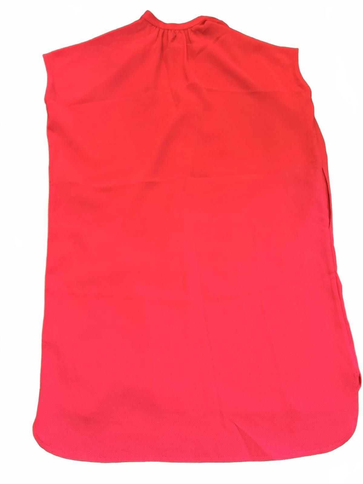 Vince VINCE Pink Magenta Double V Pleated Drop Shoulder Tunic Shif Size XS / US 0-2 / IT 36-38 - 4 Thumbnail
