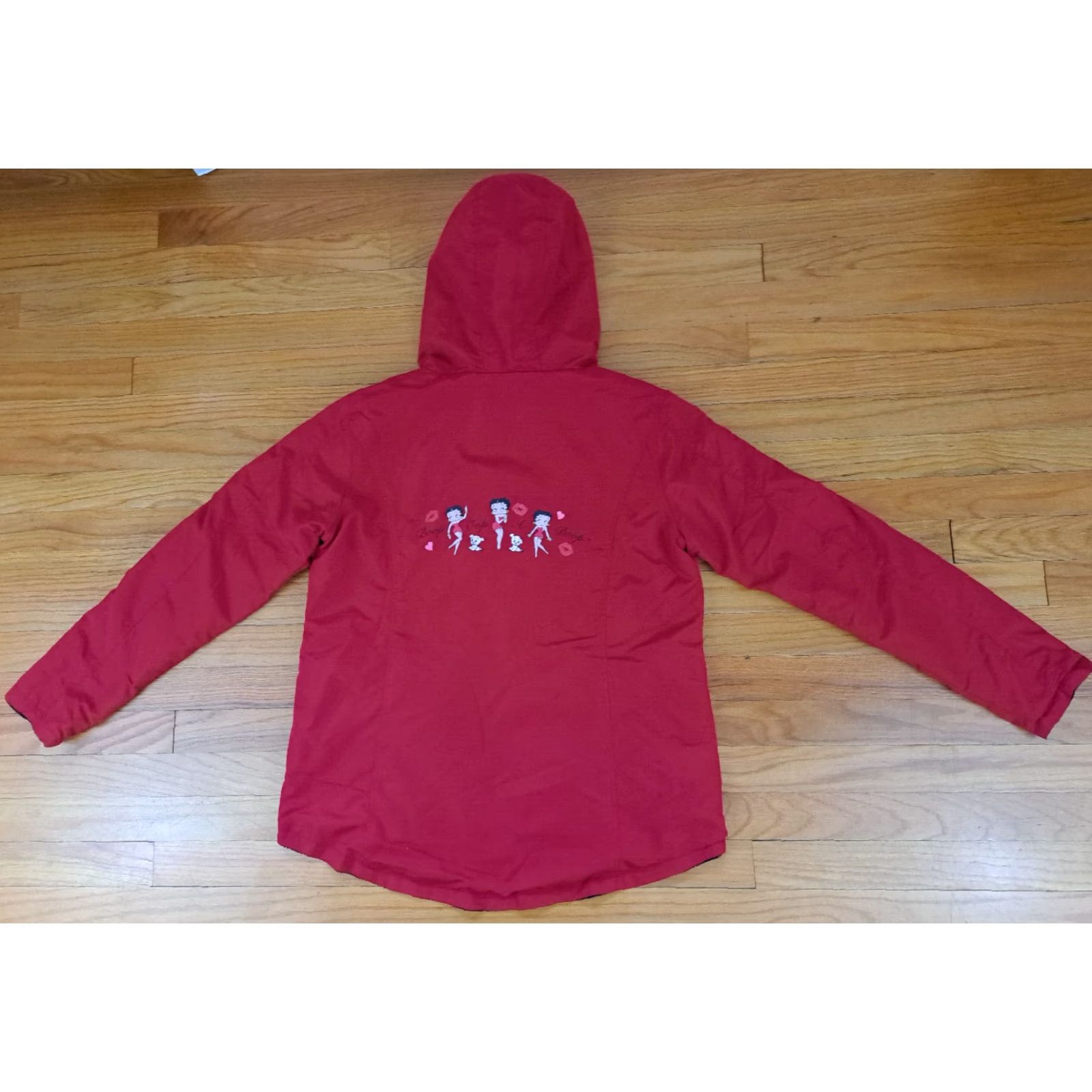 Vintage VINTAGE Betty Boop Ohh La-La Full Zip Reversable Lightweight Windbreaker Jacket M Womens Red&Black Size M / US 6-8 / IT 42-44 - 4 Thumbnail