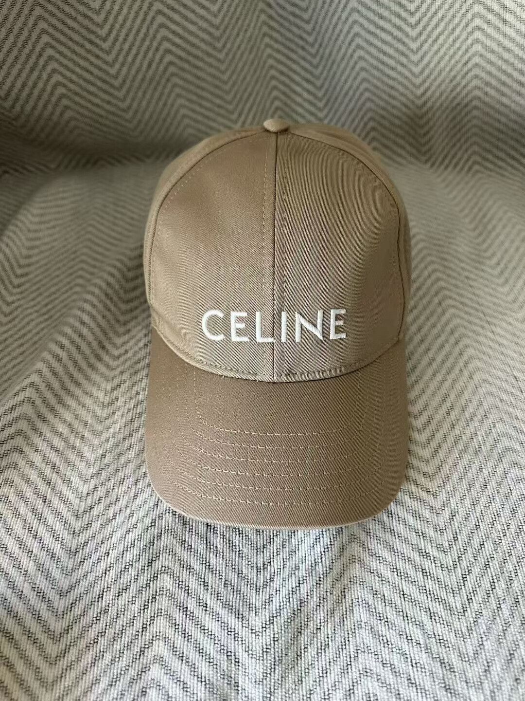 Celine Celine Khaki Letter Embroidery Cap Size ONE SIZE - 1 Thumbnail