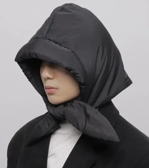 VIBE Avant garde puffer self-tie trapper hat aviator beanie cap Size ONE SIZE - 5 Thumbnail