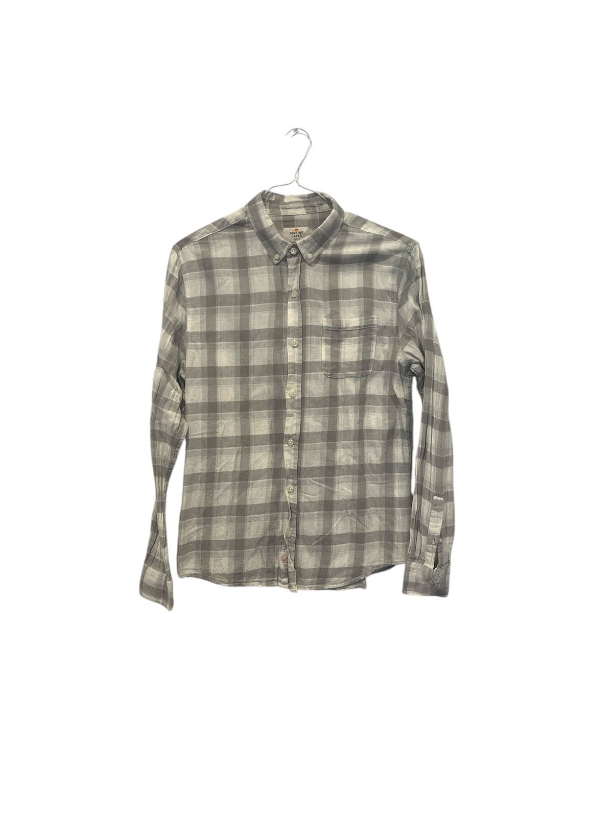 Marine Layer Marine Layer Women's Medium Gray Button Down Long Sleeve Size M / US 6-8 / IT 42-44 - 1 Thumbnail