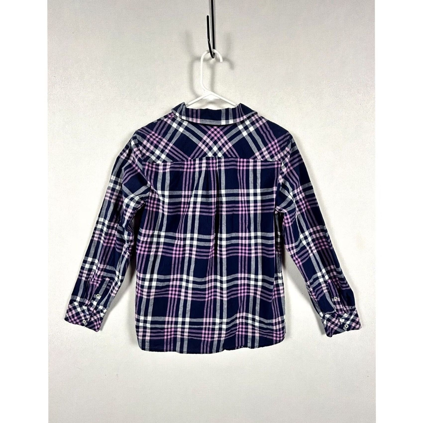 Talbots Talbots Plaid Purple Collared Button-Up Shirt Women's M Casual Long Sleeve 100% Cotton Button-Front Vintage: No Size M / US 6-8 / IT 42-44 - 6 Thumbnail