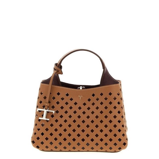 TOD'S Apa Micro Brown/Burgundy Top Handle Bag New
