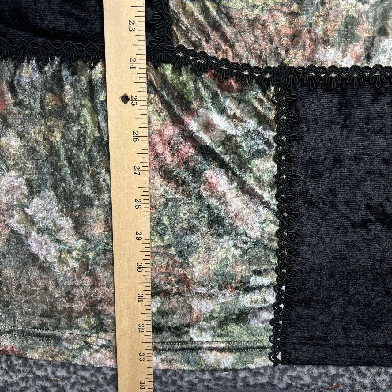 Other Vintage Kathryn Deene Top 22/24 Floral Velvet Crew Neck Size 4XL / US 24-26 - 5 Thumbnail