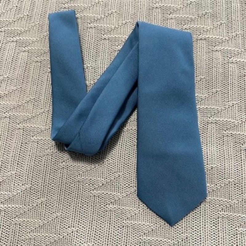 Vintage Vintage Gimbels solid blue tie Size ONE SIZE - 1 Thumbnail