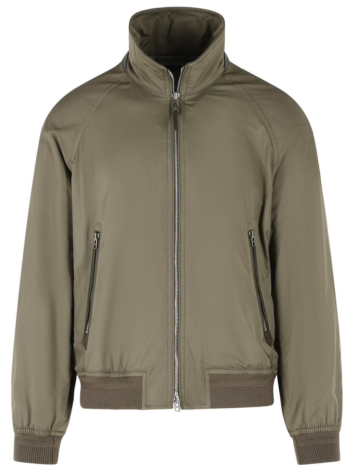 Tom Ford TOM FORD Green Polyester Blend Jacket Size US XL / EU 56 / 4 - 1 Thumbnail