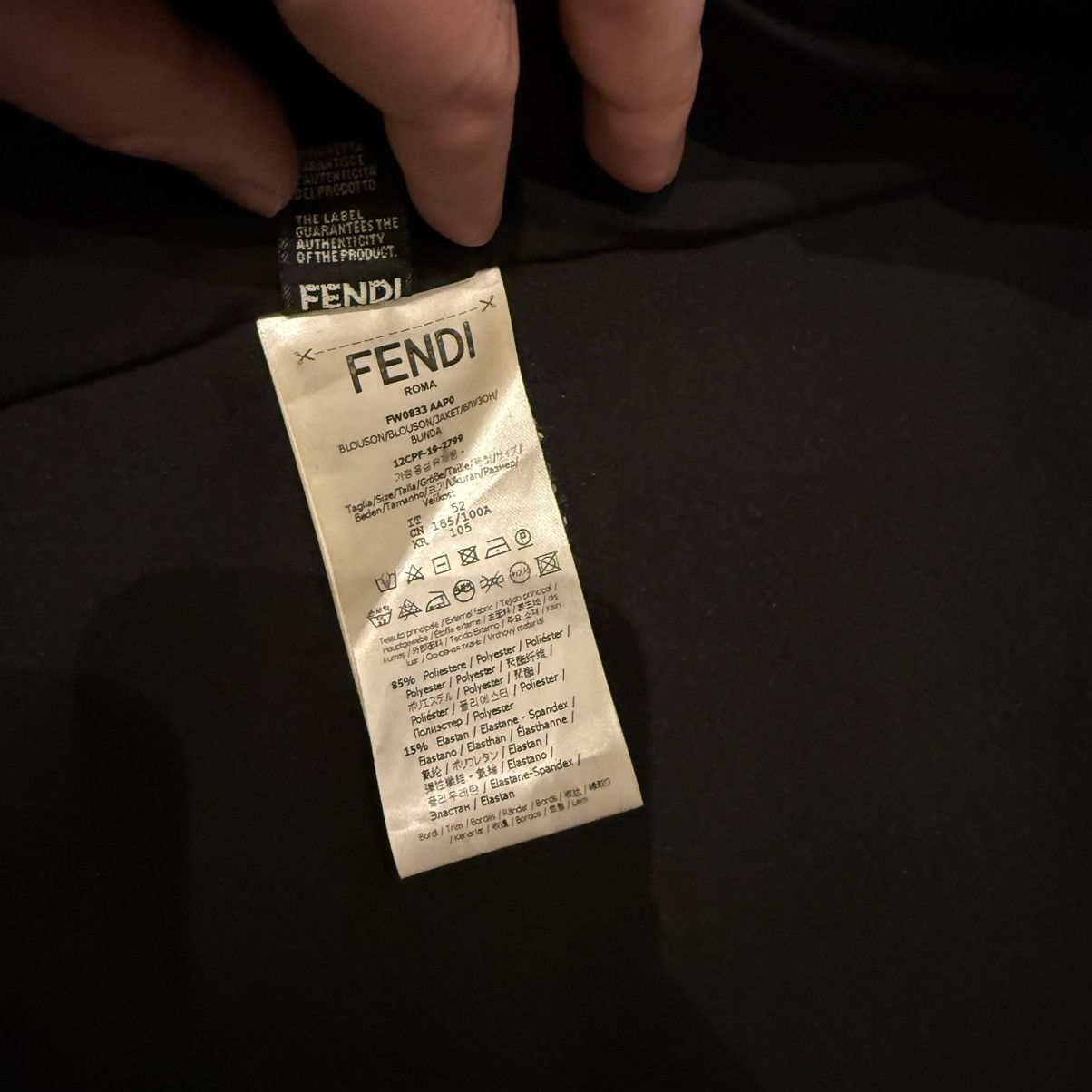 Fendi Fendi FF logo all over bomber jacket velvet logo bug eyes Size US L / EU 52-54 / 3 - 10 Thumbnail