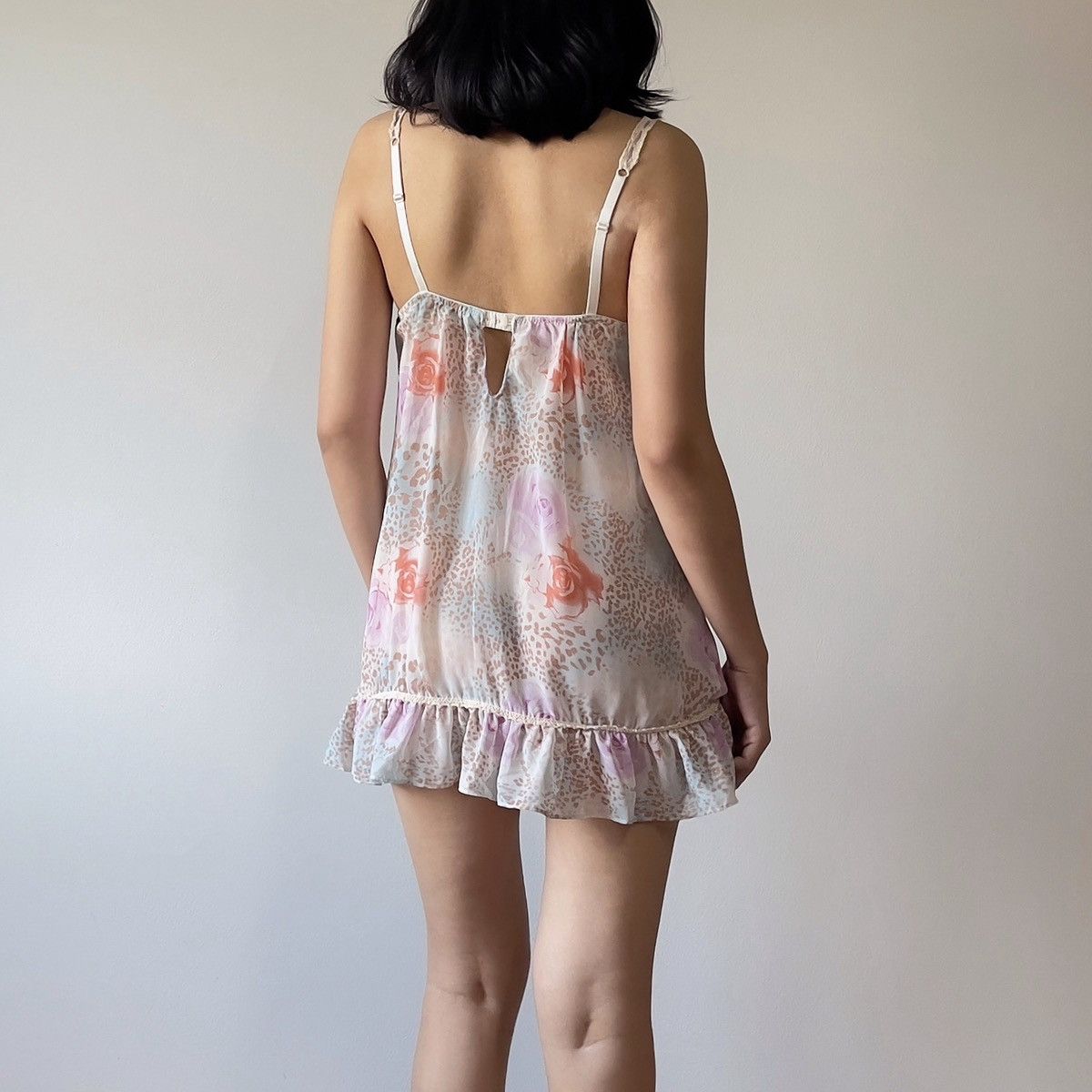 Other Roses & Leopard Chiffon Mini Dress (34B/32C) Size S / US 4 / IT 40 - 4 Thumbnail