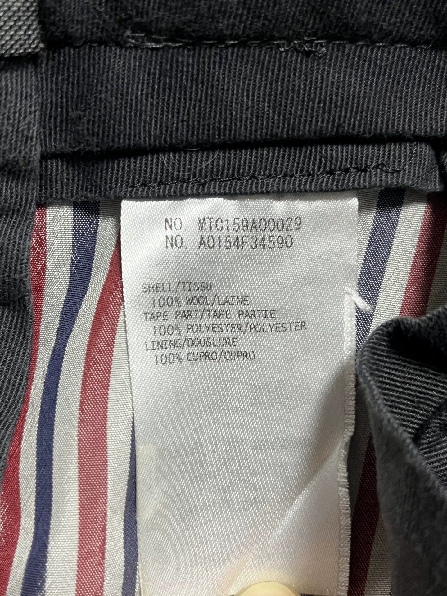 Thom Browne Thom Browne Men's Gray 100% Wool Straight Cuffed Pants 3 Size US 34 / EU 50 - 6 Thumbnail