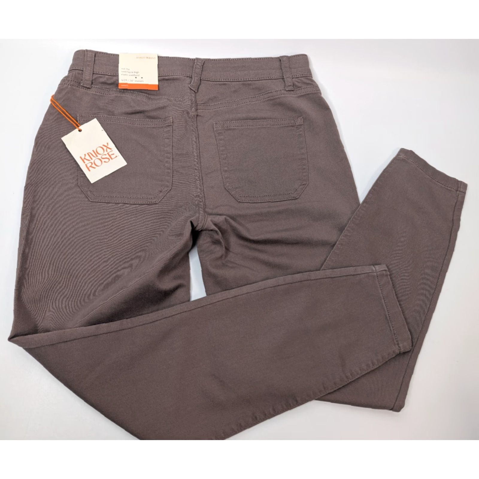 Vintage NWT Knox Rose Womens Jeans Pants 6 Dusty Rose Ankle Skinny Stretch Chino Pockets Size 28" / US 6 / IT 42 - 5 Thumbnail