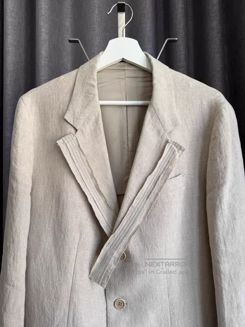 Yohji Yamamoto Yohji Yamamoto 24SS Linen Patchwork Suit Jacket Size US M / EU 48-50 / 2 - 2 Thumbnail