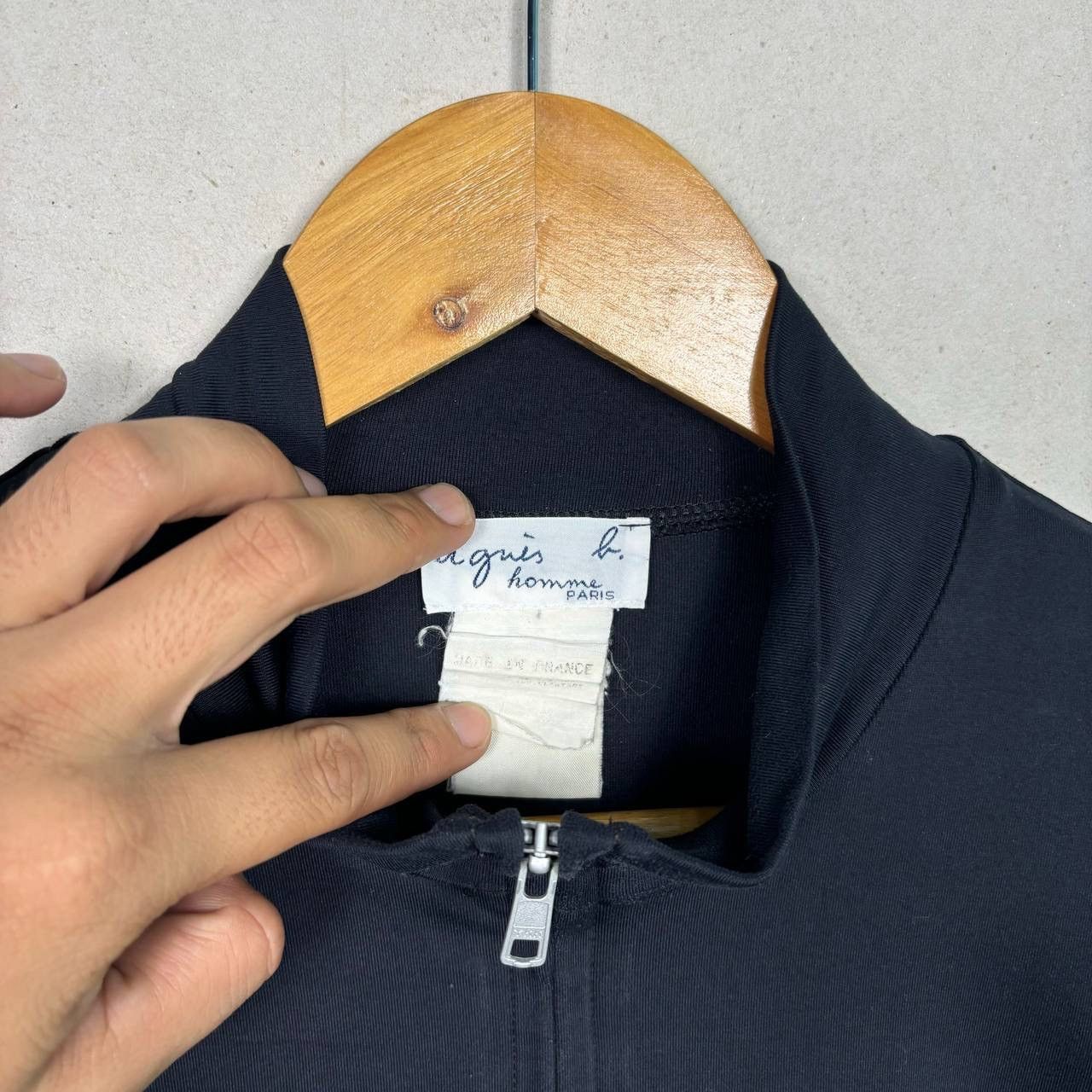 Agnes B Homme Vintage 90s Full Zip Track Jacket Black