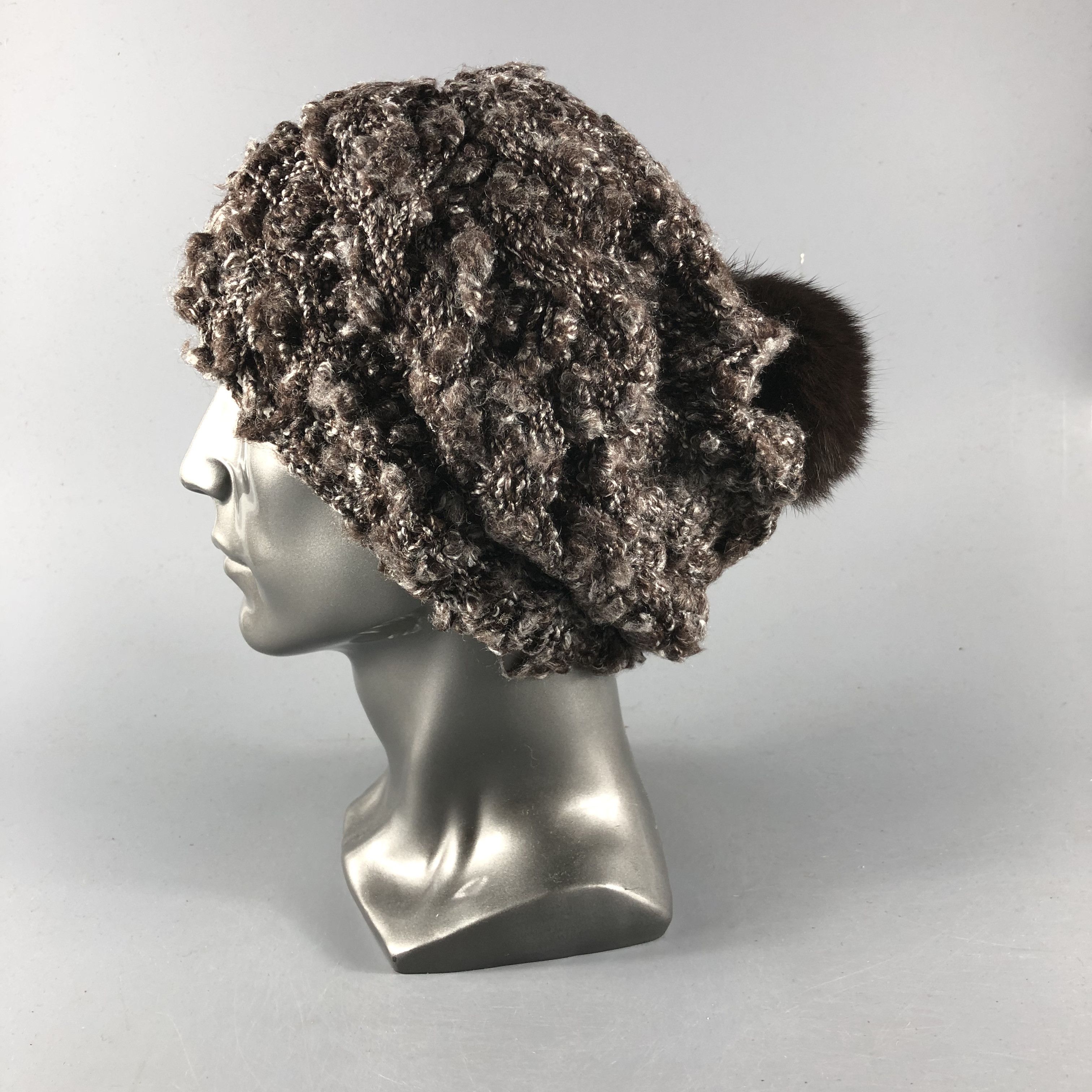Vintage Sorridere Slouchy Bobble Beanie Snowcap Snow Hat B1062 Size ONE SIZE - 1 Thumbnail