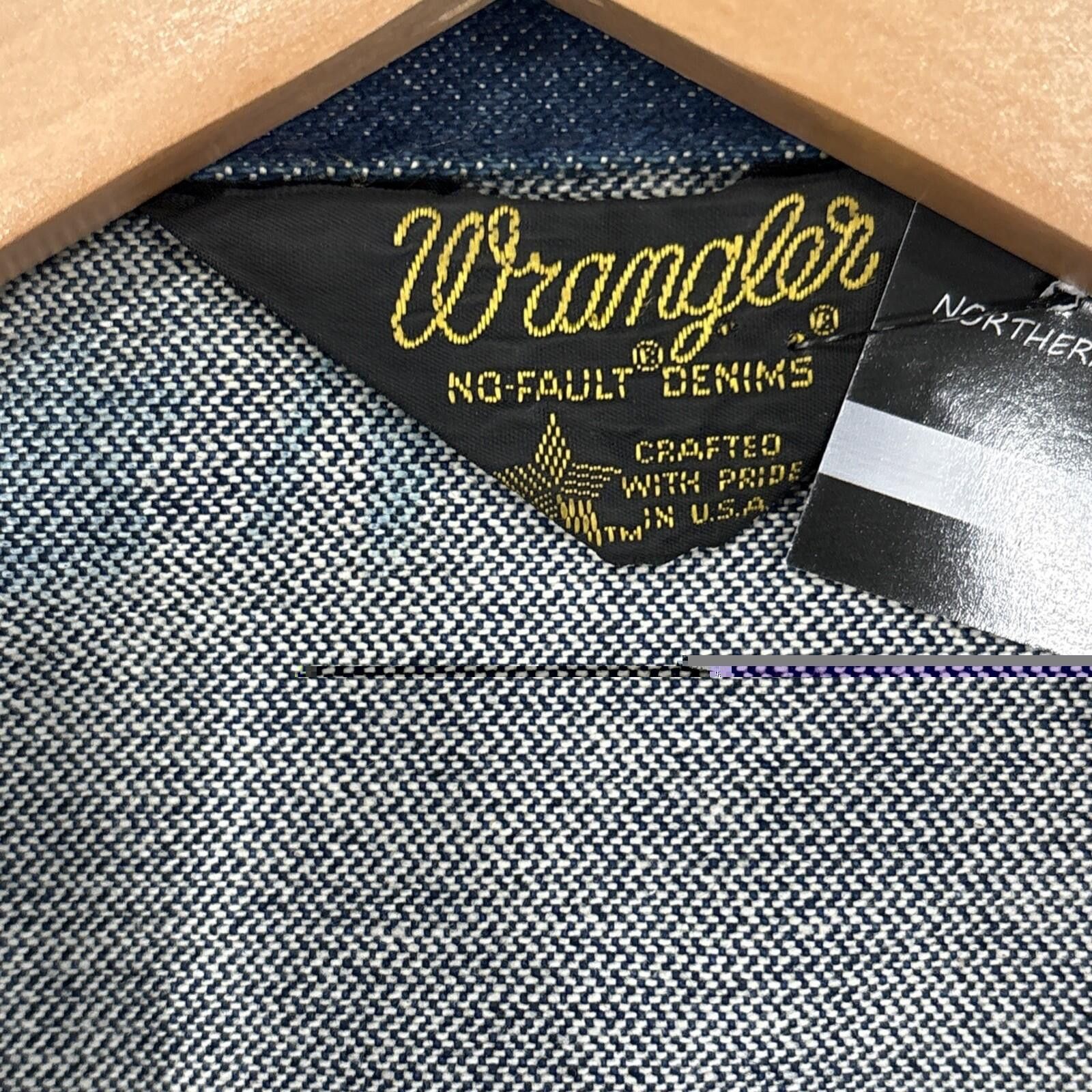 Wrangler Vintage 80’s Wrangler No Fault Denim Denim Jean Jacket Size US L / EU 52-54 / 3 - 4 Thumbnail