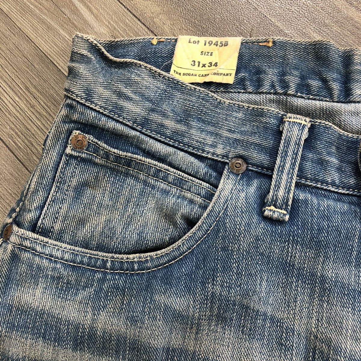 Sugar Cane 🇯🇵90s Vintage Sugar Cane Selvedge Faded Jeans Japanese Brand Size US 30 / EU 46 - 11 Thumbnail