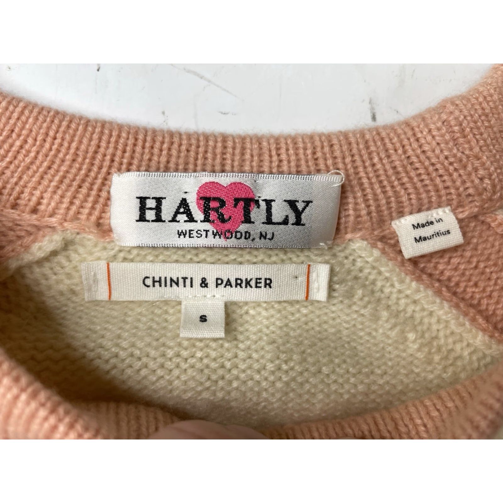 CHINTI & PARKER Chinti & Parker Sweater Pullover 100% Cashmere Knit Round Neck Long Sleeve Beige S Womens Regular Pullovers Size S / US 4 / IT 40 - 3 Thumbnail