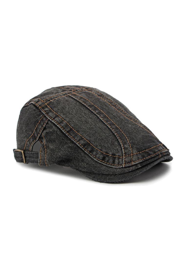 Other Black Denim Beret Hat Size ONE SIZE - 1 Thumbnail