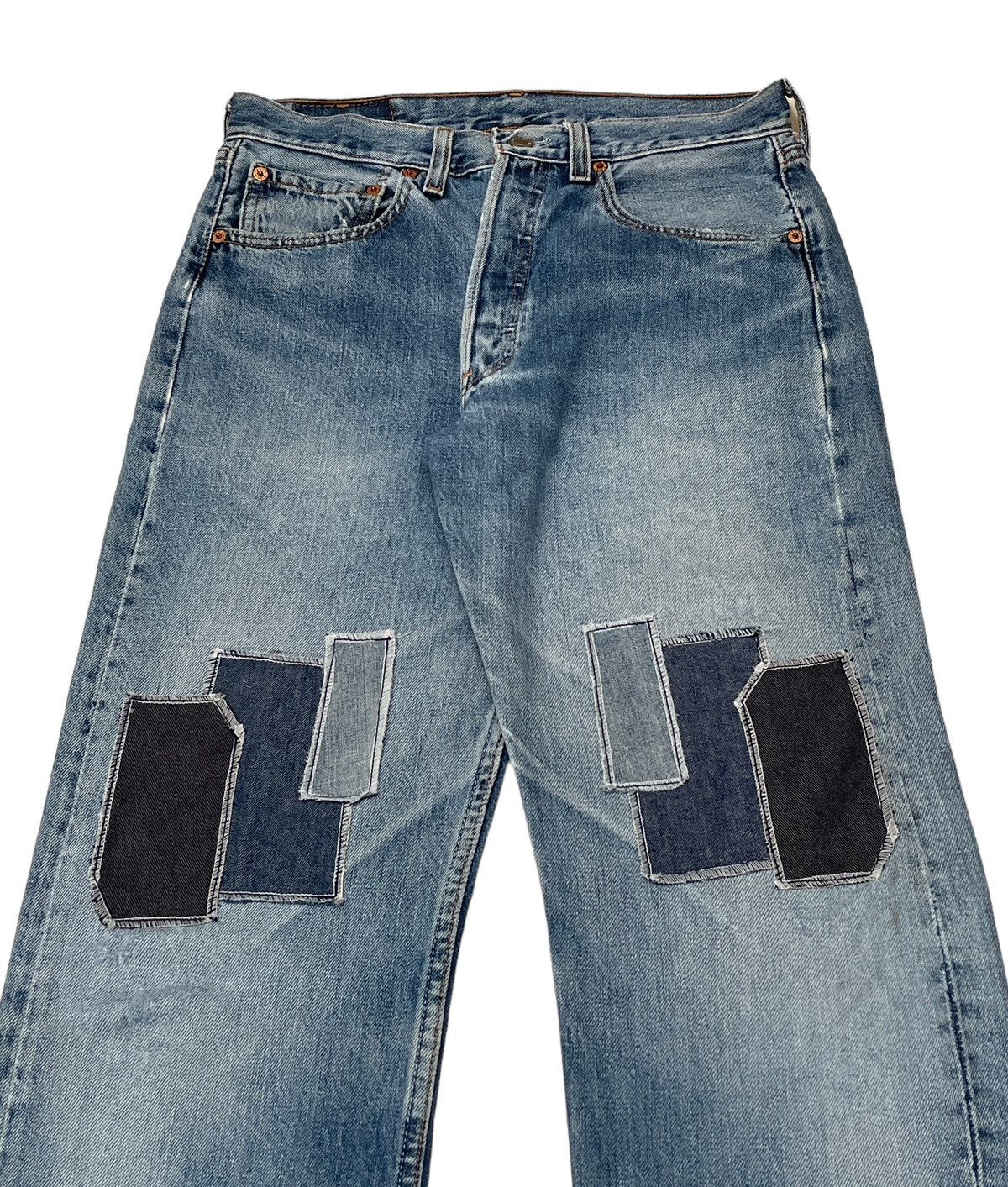 Levi's Vintage Levi’s Made In Usa Patchwork Jeans 1990s Size US 30 / EU 46 - 3 Thumbnail