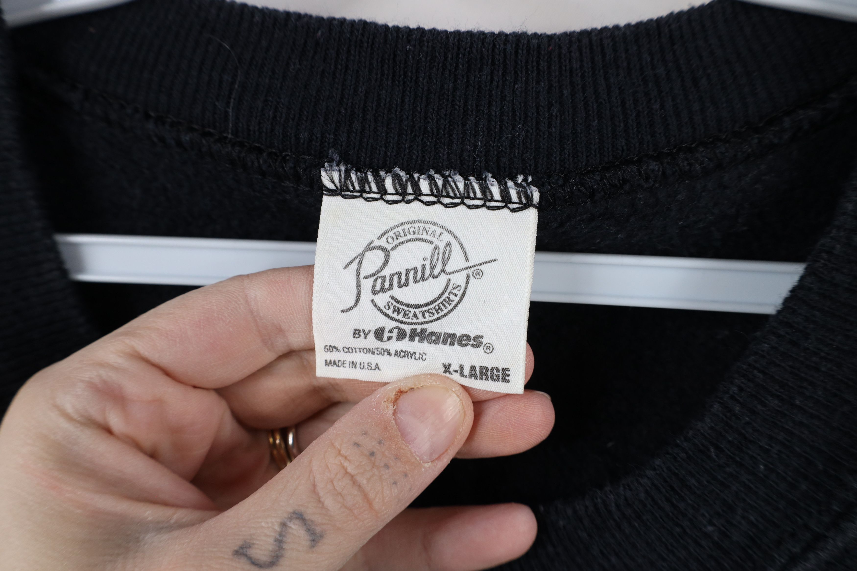 Vintage Vintage 80s 90s Streetwear Crewneck Sweatshirt Black USA Size XL / US 12-14 / IT 48-50 - 4 Thumbnail