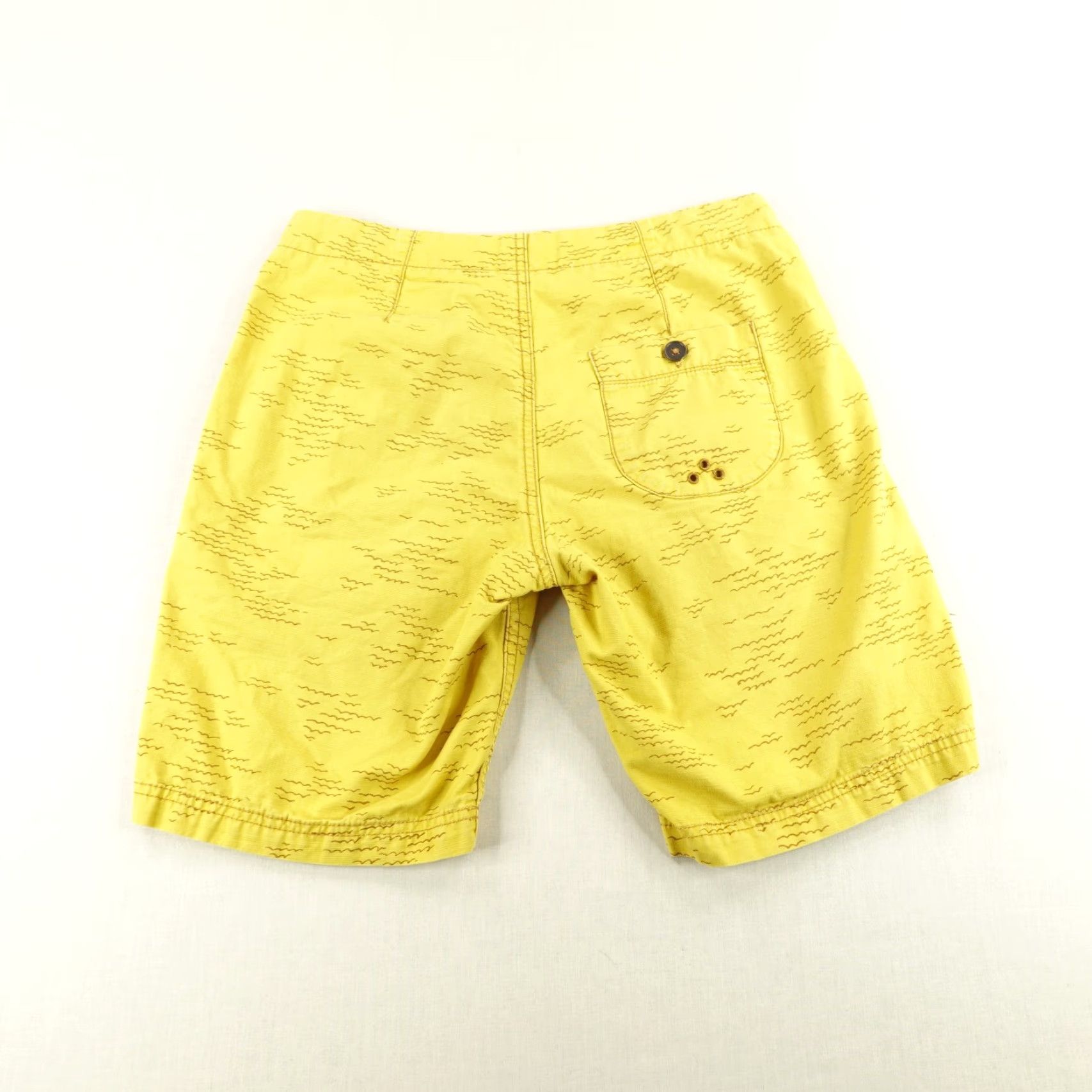 Altamont VINTAGE Altamont Shorts Mens 29 Yellow Chino Shorts Geometric Breathable Lightweight Pockets 10in Inseam Regular Mens Size US 31 - 4 Thumbnail