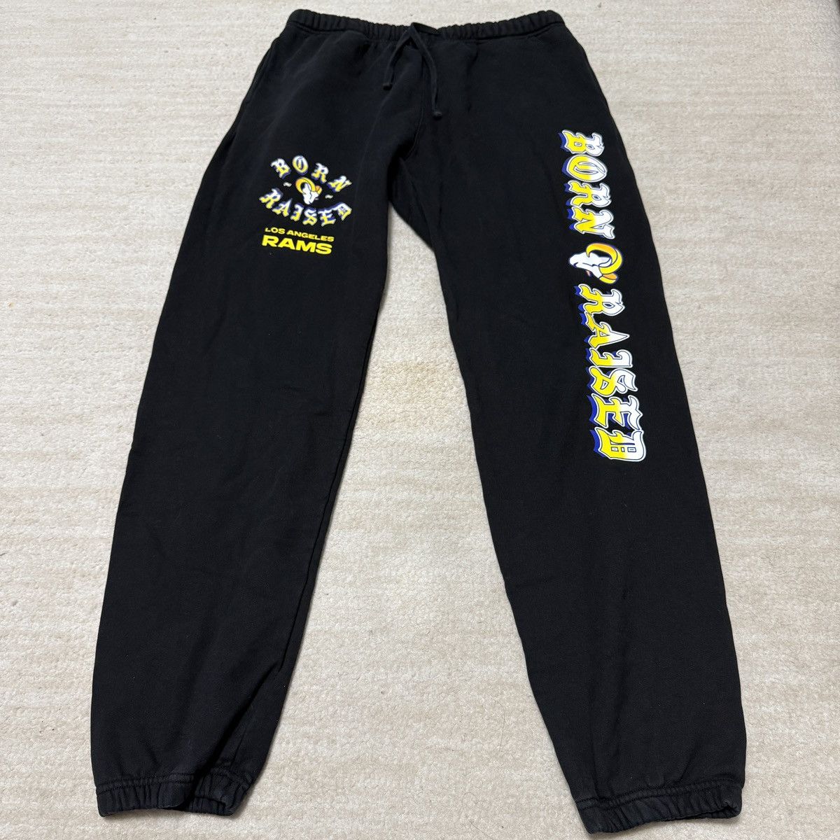Born X Raised Born X Raised Los Angeles LA Rams Sweatpants Black Men's XL Size US 38 / EU 54 - 1 Thumbnail