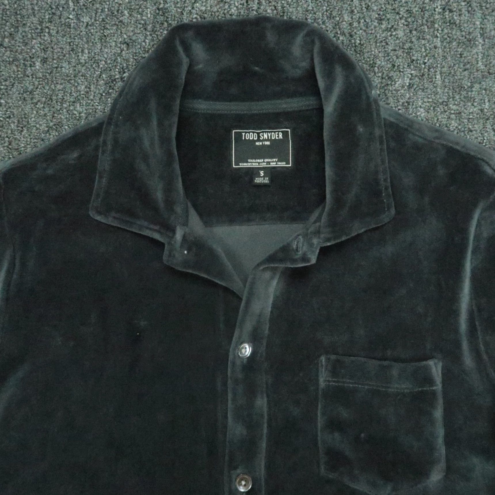 Todd Snyder Todd Snyder Button-Up Shirt Men Small Gray Velvet Cotton Polyester Long Sleeve Collared Chest Size 38 in Regular Fit Size US S / EU 44-46 / 1 - 2 Thumbnail