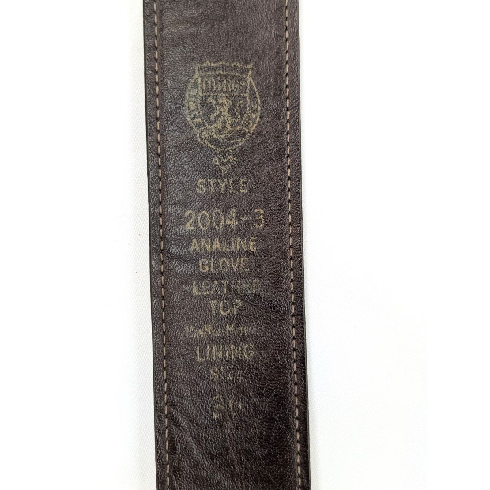 Vintage VINTAGE Miller Aniline Glove Leather Belt 36 Gold Hook Buckle Men Leather Brown US Size ONE SIZE - 4 Thumbnail