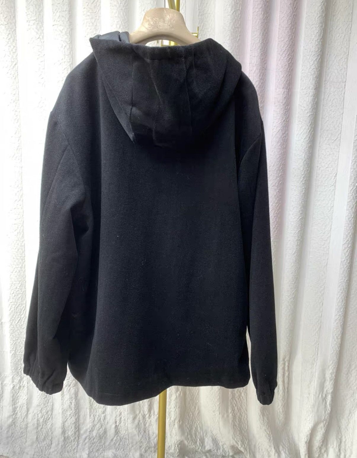 Prada PRADA Wool Texture Hooded Jacket with Triangle Size US L / EU 52-54 / 3 - 3 Thumbnail