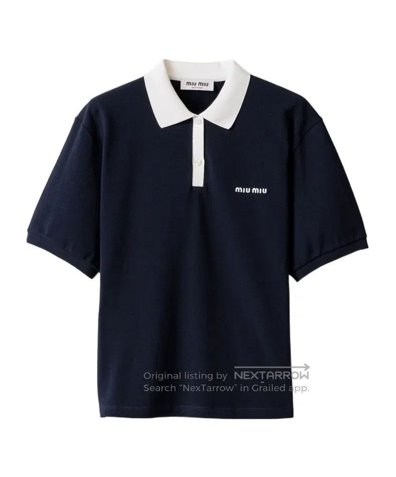 Miu Miu Miu Miu Size S Women's short sleeve Polo shirt Size S / US 4 / IT 40 - 1 Thumbnail