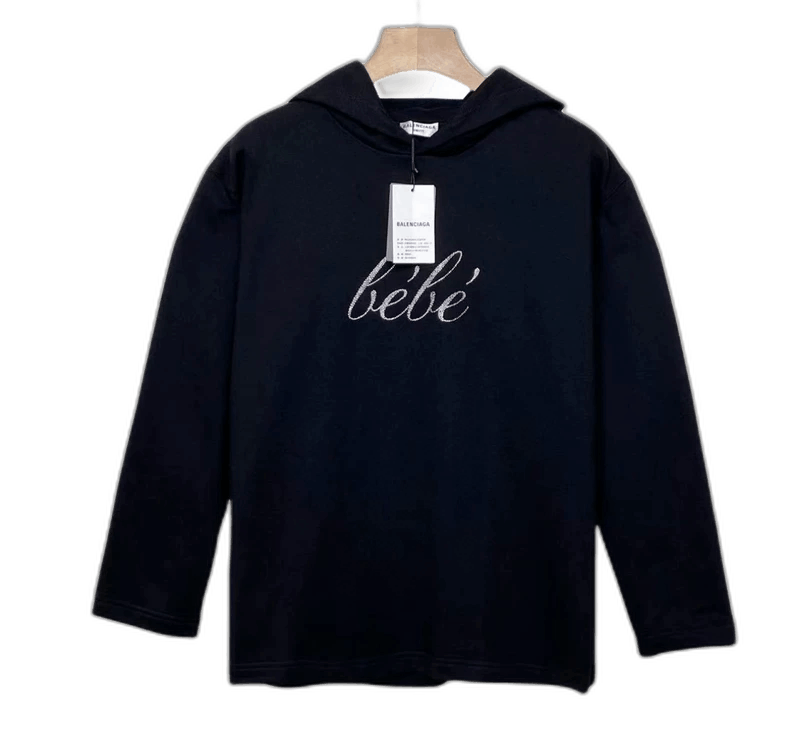 Balenciaga Balenciaga Crystal Embellished Fleece Hoodie Size US S / EU 44-46 / 1 - 1 Thumbnail