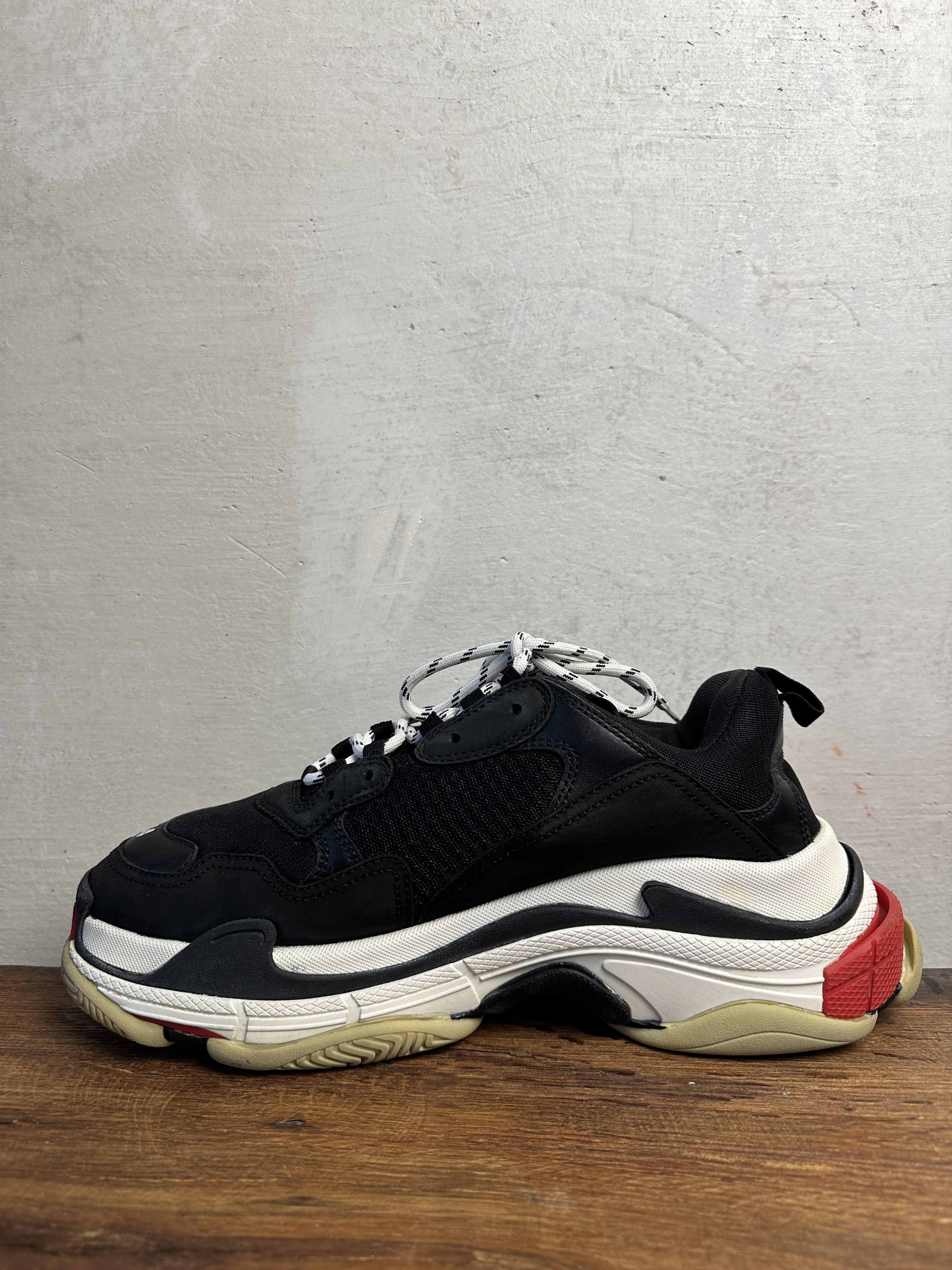 Balenciaga Balenciaga Triple S Black Red White Size US 11 / EU 44 - 5 Thumbnail