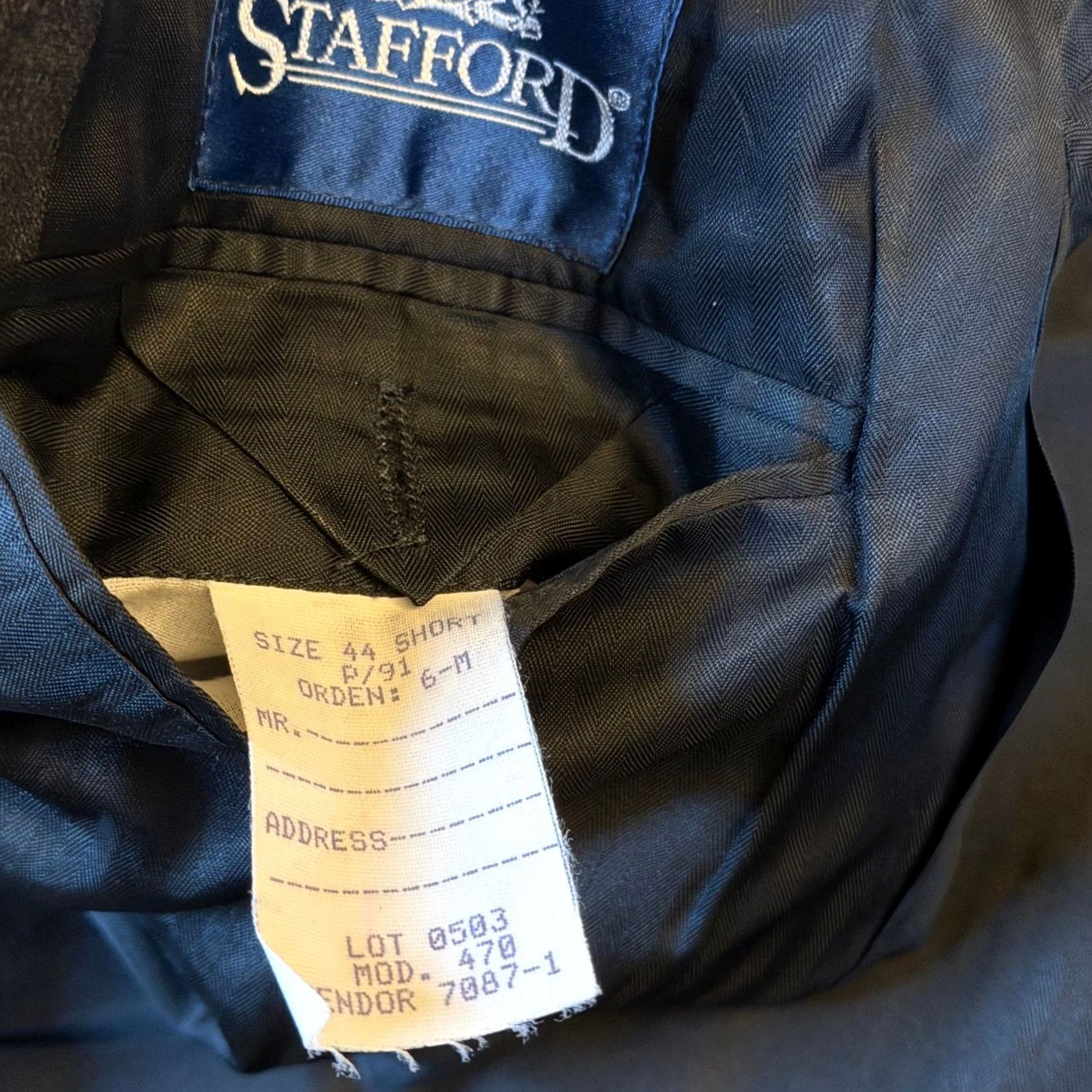 Stafford Stafford Blazer Jacket Mens 44 Short Gray Wool 2 Button Single-Breasted Business Vintage: No Size US 44 / EU 60 - 4 Thumbnail