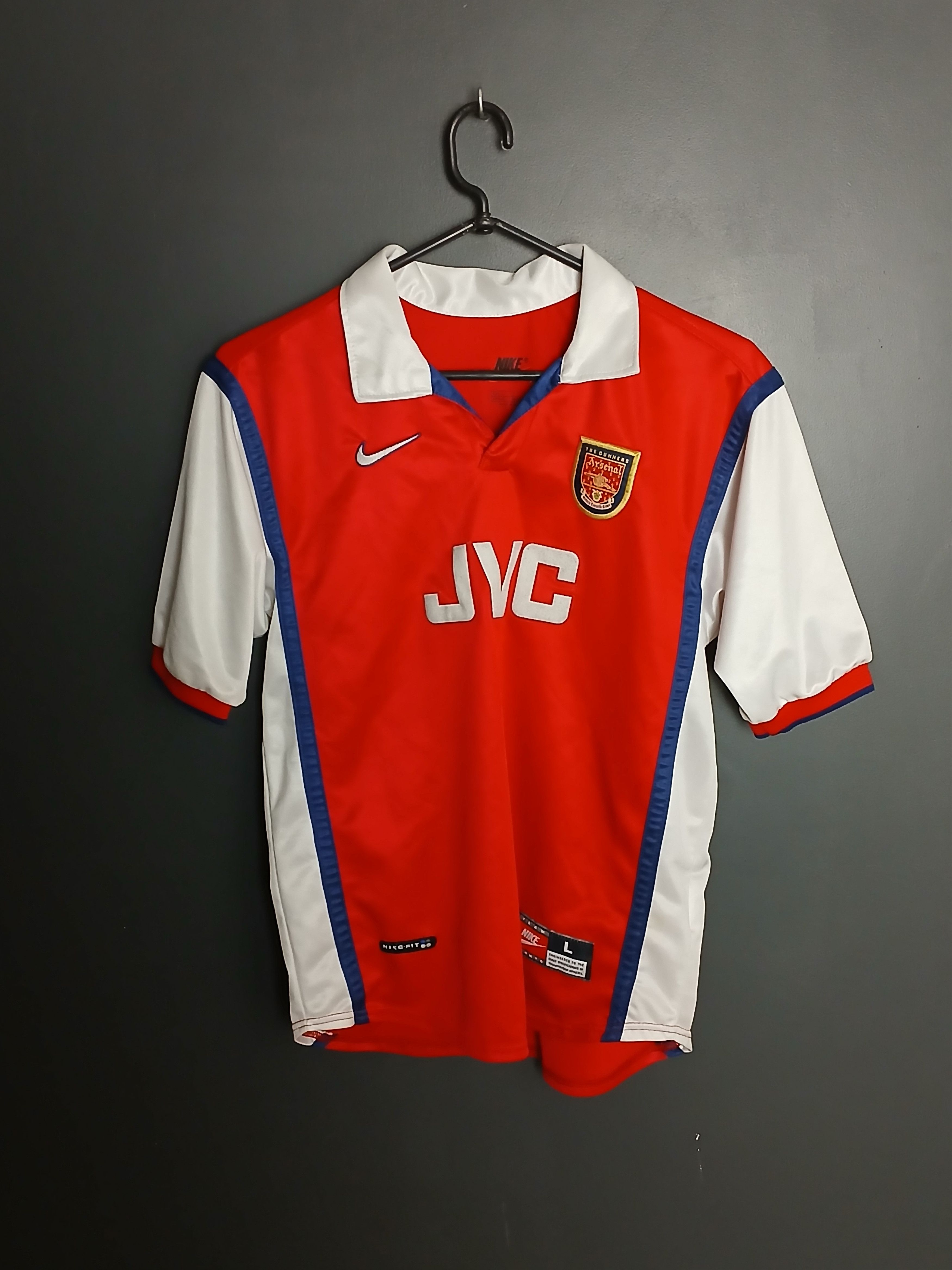 Nike KIDS Vintage Arsenal 1998/1999 Home Football Jersey T-Shirt Size US L / EU 52-54 / 3 - 1 Thumbnail
