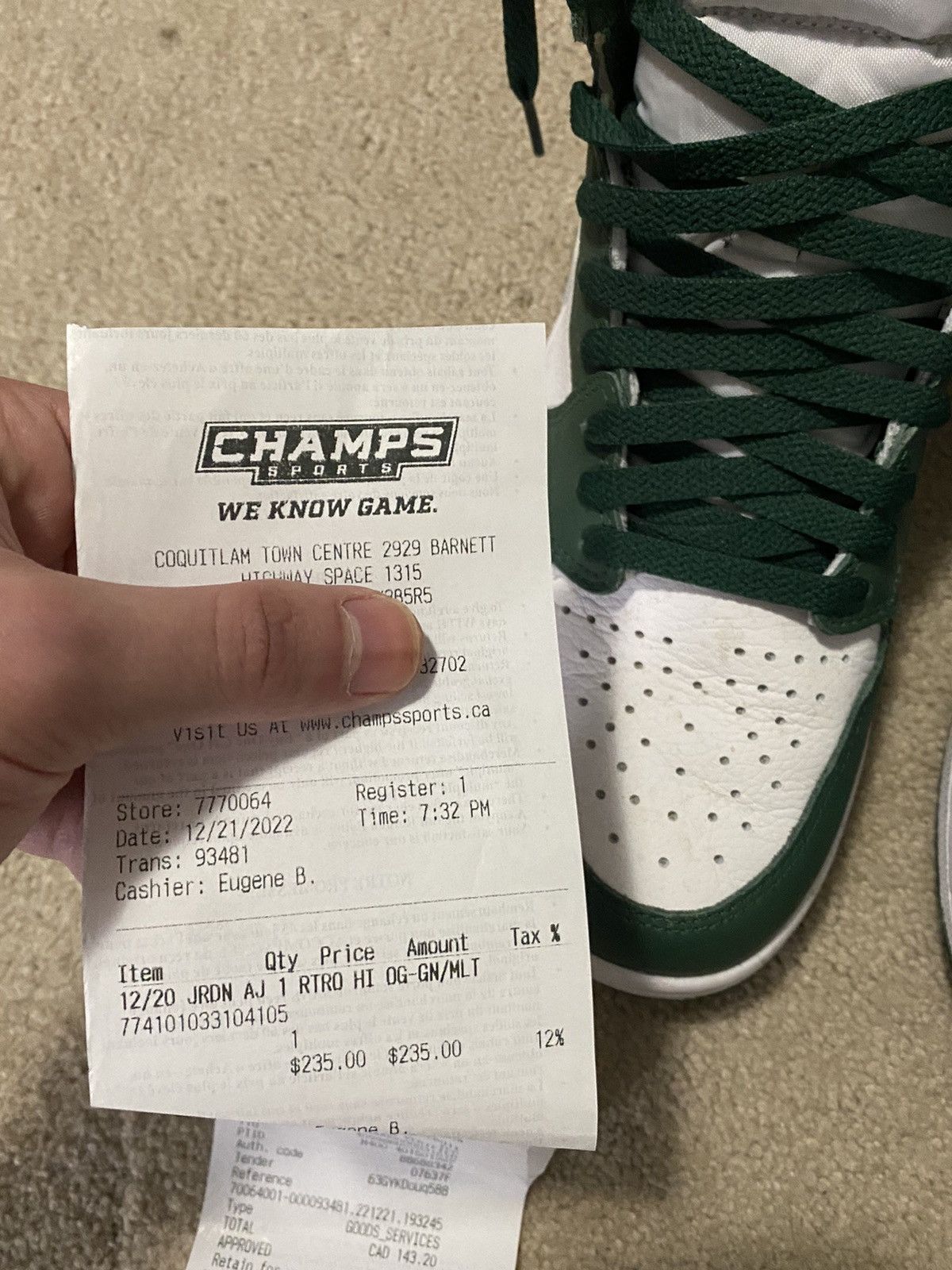 Jordan Brand × Nike Air Jordan 1 Retro High OG Gorge Green Size US 10.5 / EU 43-44 - 15 Thumbnail