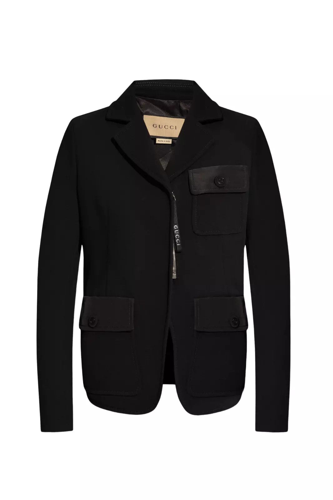 Gucci GUCCI Black Wool Jacket New And Authentic Size S / US 4 / IT 40 - 1 Thumbnail