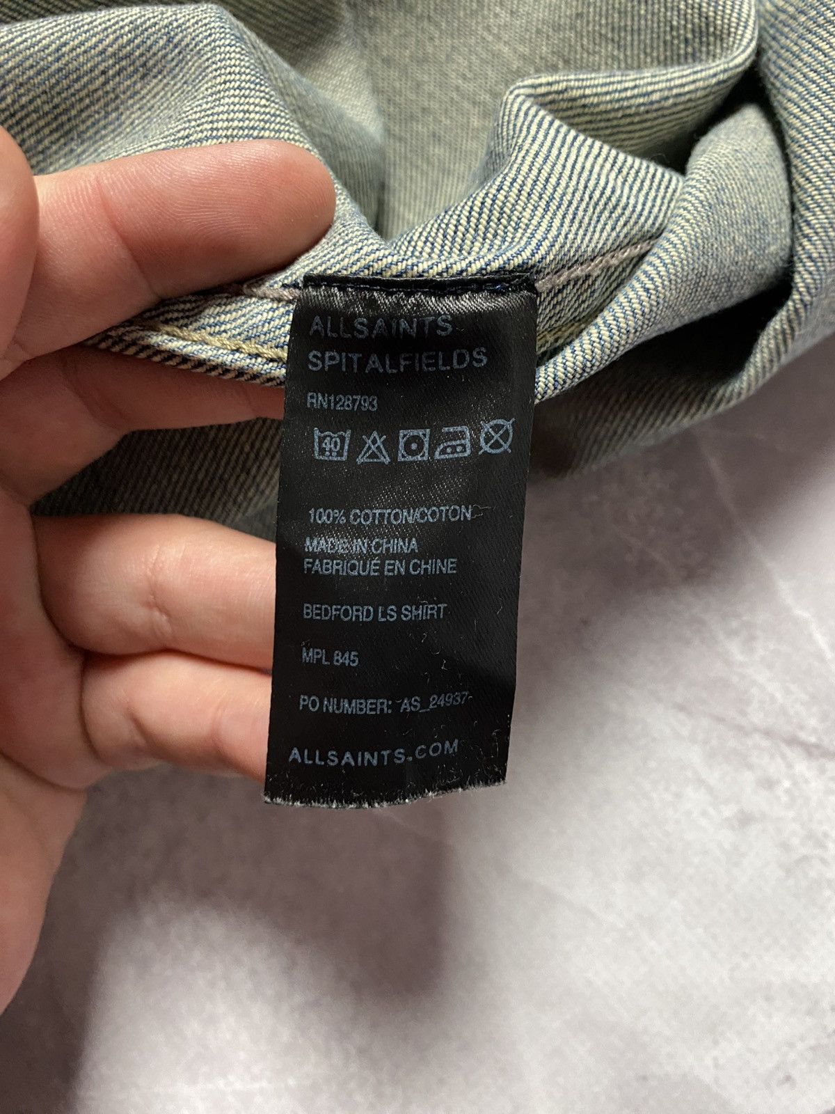 Allsaints Allsaints Bedford LS Shirt Denim Overshirt Mens Size M Size US M / EU 48-50 / 2 - 10 Thumbnail