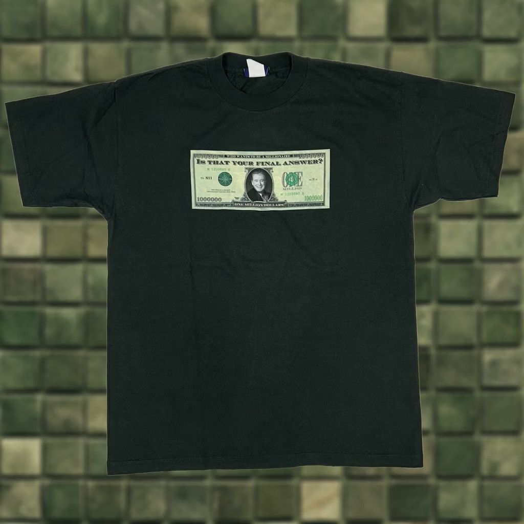 Vintage VINTAGE Who Wants To Be A Millionaire Shirt Regis Philbin XL Green 90s TV Show Promo Tee Size US XL / EU 56 / 4 - 1 Thumbnail